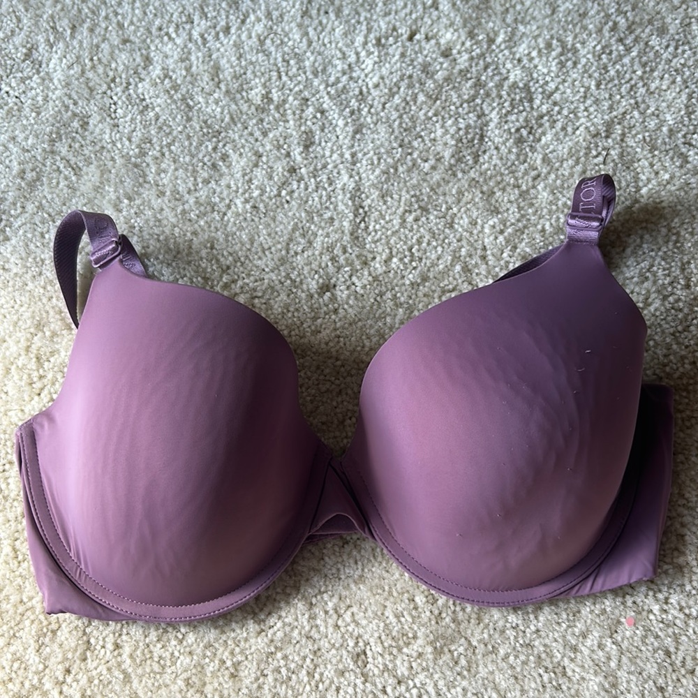 Mauve Victorias Secret Lightly Lined Demi Convertible T-shirt Bra